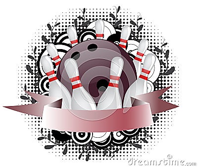 Bowling logo Stock Photo