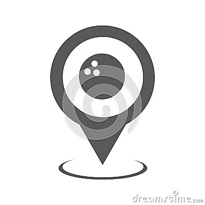 Bowling pointer icon vector simple Vector Illustration