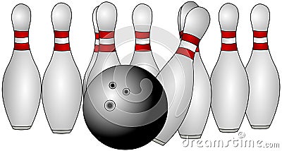 Bowling Pins Vector Illustration