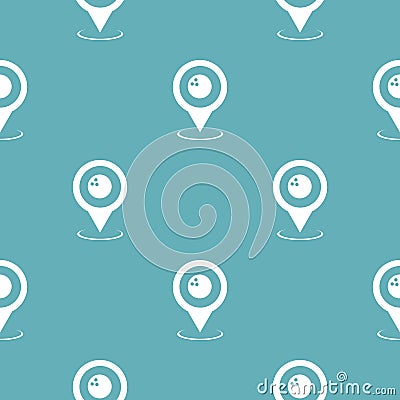 Bowling pointer pattern seamless blue Vector Illustration