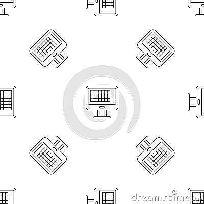 Bowling score table pattern seamless vector Vector Illustration