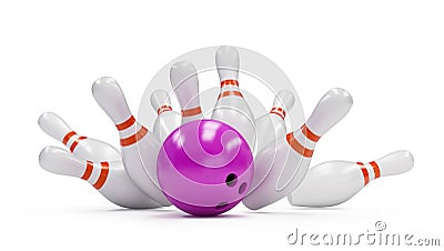 Bowling strike Stock Photo