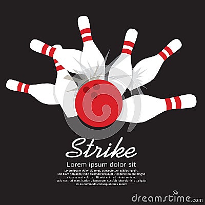 Bowling Strike Vector Illustration
