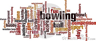 Bowling word cloud Vector Illustration