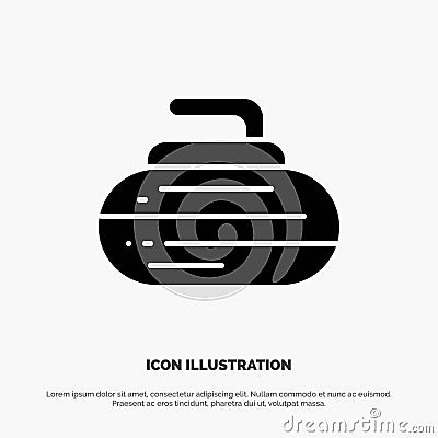 Bowls, Curling, Equipment, Sport solid Glyph Icon vector Vector Illustration