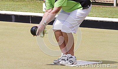 Bowls or lawn bowls Stock Photo