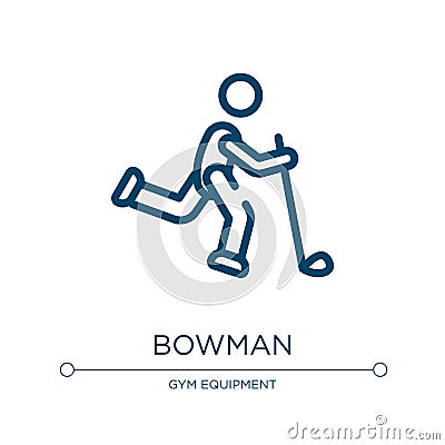 Bowman icon. Linear vector illustration from hockey collection. Outline bowman icon vector. Thin line symbol for use on web and Vector Illustration