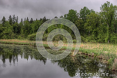 Bowstring Lake is Part of the Leech Lake Native American Reserva Stock Photo