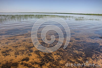 Bowstring Lake is Part of the Leech Lake Native American Reserva Stock Photo