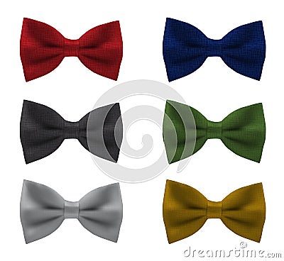 Bowties realistic vector illustration Vector Illustration