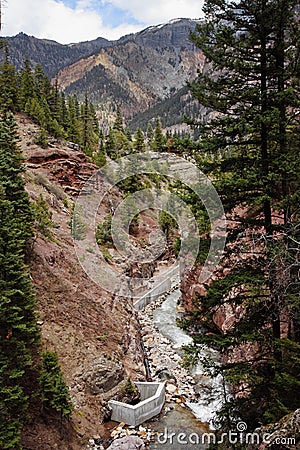 Box Canyon, Ouray Colorado Stock Photo