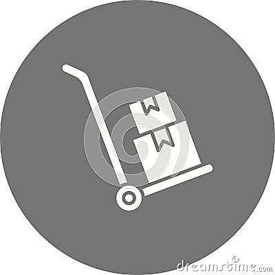 Box Carrier icon vector image. Stock Photo