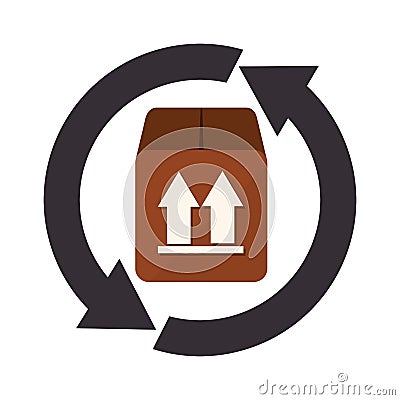 Box carton packing icon Vector Illustration