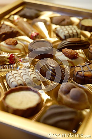 Box of chocolates Stock Photo