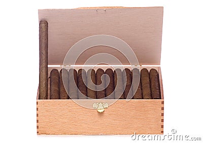 Box of cigars Stock Photo