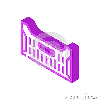 box container plastic isometric icon vector illustration Vector Illustration