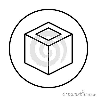 Box, cube molecule Vector icon which can easily modify Vector Illustration
