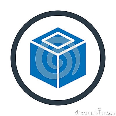 Box, cube molecule Vector icon which can easily modify Vector Illustration