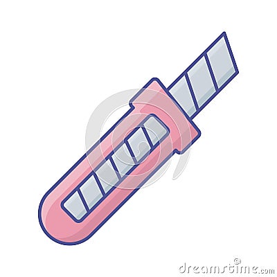 Box cutter tool Vector Icon which can easily modify or edit Vector Illustration