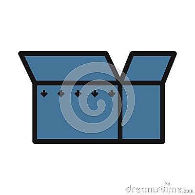 Box, dollar line isolated vector icon can be easily modified and edit Vector Illustration