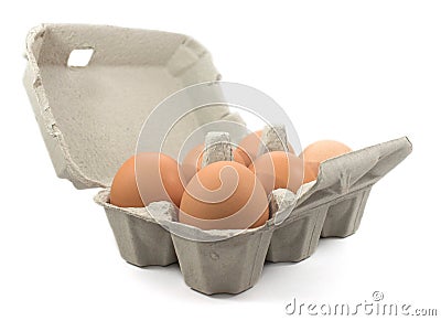 Box of eggs. Stock Photo