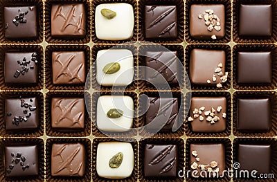 Box of the finest chocolate Stock Photo