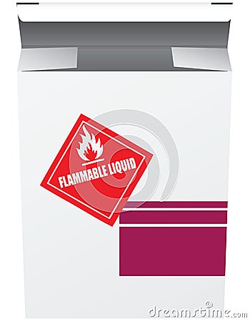 Box for Flammable Liquid Vector Illustration