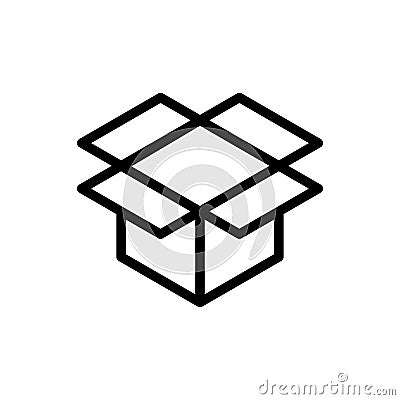 Box flat icon Vector Illustration