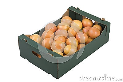 Box of Grapefruits Stock Photo