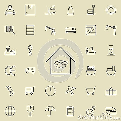 box in home icon. logistics icons universal set for web and mobile Stock Photo