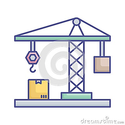 Box lifter Vector Icon which can easily modify or edit Vector Illustration