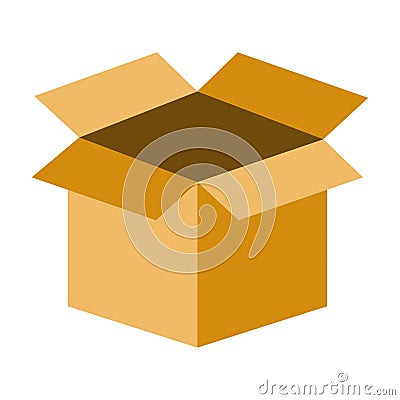 Box, logistic, delivery box, open box fully editable vector icon Vector Illustration