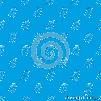 Box matches pattern vector seamless blue Vector Illustration