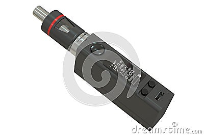 Box Mod e-cigarette, 3D rendering Stock Photo