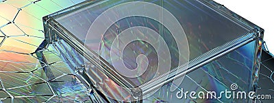 Box Mysterious Fresh Crystal Elegant Modern 3D Rendering Abstract Background Stock Photo