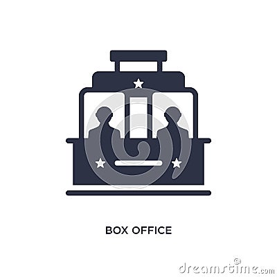 box office icon on white background. Simple element illustration from cinema concept Vector Illustration