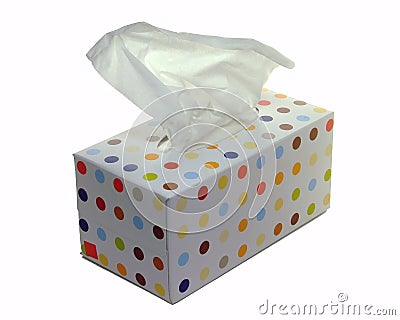 Box of Paper Tissues Stock Photo