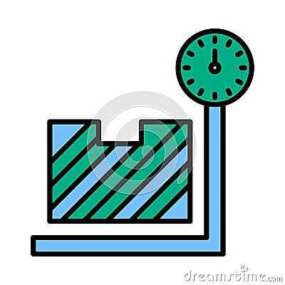 box, parcel, weight, measurement , parcel measurement icon Vector Illustration