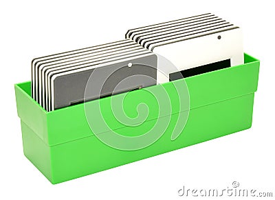 Box Of Slide Transparencies Stock Photo