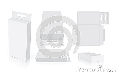 Box for your design and logo. Vector Illustration