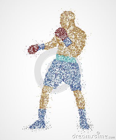 Boxer abstract athlete Vector Illustration