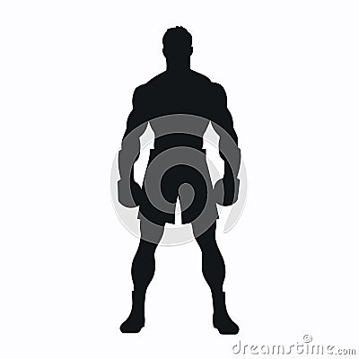 boxer black icon on white background. boxer silhouette Vector Illustration