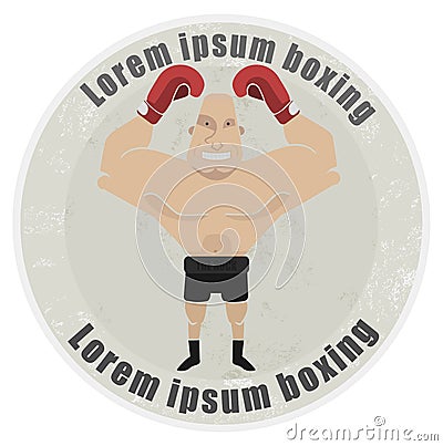 Boxer emblem Vector Illustration