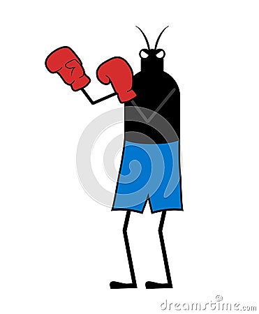 Boxer insect illustration Vector Illustration