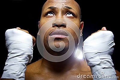 Boxer or MMA Fighter Stock Photo