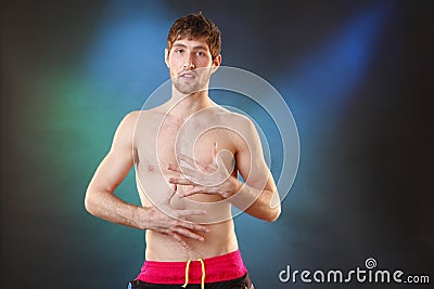 Boxers on blue Stock Photo