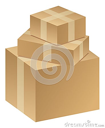 Boxes Vector Illustration