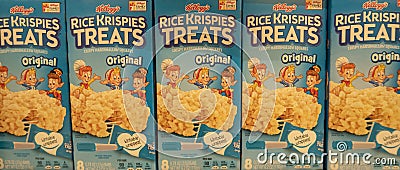 A Boxes of Rice Krispies Treats Editorial Stock Photo