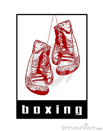 Boxing Abstract Cartoon Illustration