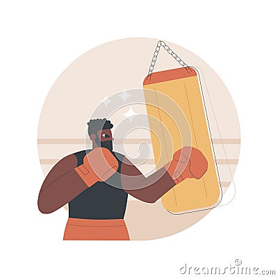 Boxing abstract concept vector illustration. Vector Illustration